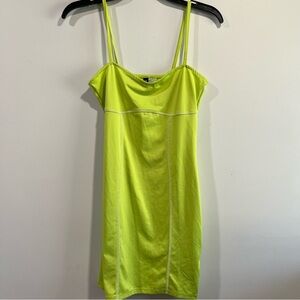 Divided Neon Yellow Mini Dress body con size small
